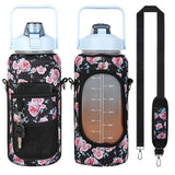 Inspirational Water Bottle With Strap, Leak Proof Reusable Insulated Water Bottle For Men & Women