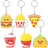 2.25" Fast Food Keychains – Fun, Miniature Food-Themed Accessories in Assorted Designs