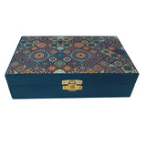 Handmade Wooden Velvet Trinket Jewelery Box Organizer For Women's