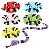 45" Striped Snake Plush – Soft, Long, and Cuddly Plush Toy for All Ages