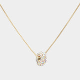 Bead Embellished Ring Pendant Necklace