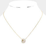 Bead Embellished Ring Pendant Necklace