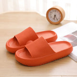 Cozy Orange Solid Soft Sole Slippers - Perfect for Comfort and Relaxation