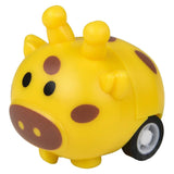 1.5" Mini Animal Pull Back Car Assorted Sold In Bulk