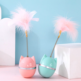 2907GP Feather Self-Hi Relieving Stuffy Bell Turntable Molar Cat Teaser