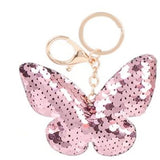 Butterfly  Flip Sequin Keychain In Bulk