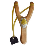 Hand-Carved Wooden Animal Slingshots - Assorted