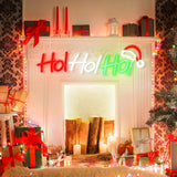 CF-7HOHO Neon Sign - USB Powered LED Wall Decor for Living Room, Bedroom, Cafes, Bars & Christmas Parties - Perfect Gift for Family and Friends
