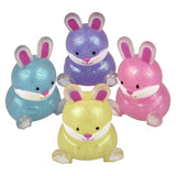 Sticky Glitter Bunny Kids Toy In Bulk - Assorted
