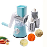 Rotary Grater Three Drum Blades Steel Slicer Grinder For Carrot Cucumber Vegetable Shredder