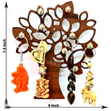 Wood Key Holder Tree with 8 hooks