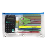 3 Ring Binder Clear Pencil Case - Assorted