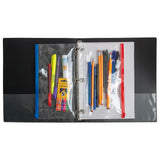 3 Ring Binder Clear Pencil Case - Assorted