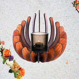 Wooden Lotus Deepam Kundulu