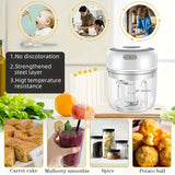 1pc 250ml Wireless Portable Electric Food Chopper
