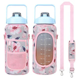 Inspirational Water Bottle With Strap, Leak Proof Reusable Insulated Water Bottle For Men & Women
