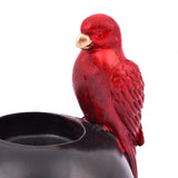 A Thirsty Bird Sitting Upon A Bowl Of Water Piece Of Art