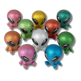 Cute Rubber Glitter Alien Toy For Kids - Assorted