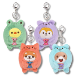 Soft Plush Dressed Animals Backpack Clip On Keychain Toy - Assorted