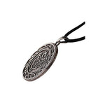 Celtic Flying Dragon Emblem Necklace 24" Braided Cord with Silver Metal Pendant