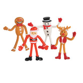 Christmas Bendable Figures Kids Toy In Bulk - Assorted