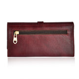 Women's Leather Handmade Wallet For Currency & Card Holder with Zipper pocket
