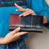 Handmade Leather Women's Wallet For Card Holder Currency & with Zipper pocket