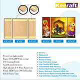 Digital Painting for Living Room Set of 3pcs, Rajasthani Village Scene