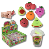 6Pcs Fruit Cup Squishy Fidget Kids Toy- Assorted