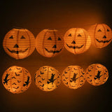 1707BA 1pcs 20cm/30cm/40cm Halloween DIY Paper Pumpkin Hanging Lantern  for Bar KTV Ghost Festival Ornaments