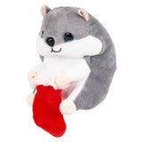 Christmas Themed Plush Hamster Kids Toy In Bulk - Assorted