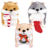 Christmas Themed Plush Hamster Kids Toy In Bulk - Assorted
