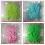 1607BA Pvc Stars Glow Stickers Luminous In Dark Night Fluorescent Wall Art 3D Home Decals For Kids Room Ceiling Switch Decoration