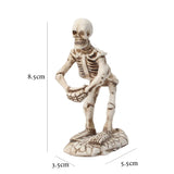 0709BA Creative Mini Resin Skull Hold Statue Pen Holder Storage Rack Home Office Desk Decor Halloween Party Decoration Dropshipping