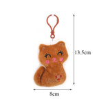 Soft Cat Plush Stuffed Doll Keychains Kids Toy - Assorted