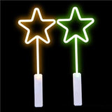 Neon Star Light Up 18 Inch Wand With Thick Handle For Kids (Sold By peices)
