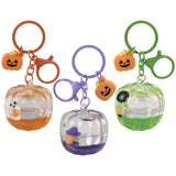 Liquid Halloween Themed Jack O Lantern Clip On Keychain Toy