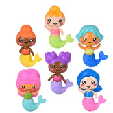 Mini Mermaid Squeezy Figurines For Kids - Assorted