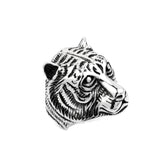 Wholesale New Tiger Head Shaped 1" Metal Biker Ring
