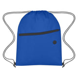 Non-Woven Sports Backpack with Front Zipper In Bulk- Assorted