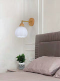 2808BA Wall Lamp Bedside Lamp Bedroom Cozy Single Head Solid Wood Japanese Style Minimalist Modern Wall Lamp Bedside Hanging Line Lamp Aisle Classy