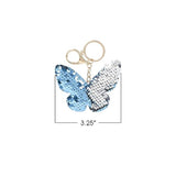 Butterfly  Flip Sequin Keychain In Bulk