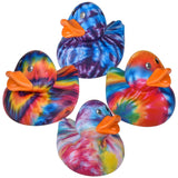 Tie Dye Rubber Duckies Kids Toy In Bulk - Assorted