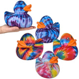 Tie Dye Rubber Duckies Kids Toy In Bulk - Assorted