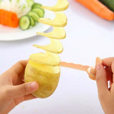 1007GG 1PC Potato Spiral Cucumber Blue Manual Cutter Carrot Spiralizer Spiral Salad Chopper Kitchen Gadget Home Vegetable Fruit Tool
