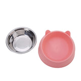 1009GP 100ML Cat Dog Bowl 15 Degrees Raised Non Slip Puppy Base Cat Food Drinking Water Feeder Tilt Safeguard Neck Pet Bowl Accessories