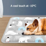 2808GP Dog Mat Cooling Summer Pad Mat For Dogs Cat Blanket Breathable Washable Reusable Anti Slip Cool Cushion Pet Ice Nest Suppli U4M9