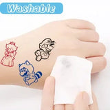 2808TA 12/24pcs Super Mario Mini Stamp Anime Character Mario Bros. Fun DIY Painting Album Decorated Stamp Stamp Children's Toy Gift