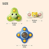 D2407TA Suction Cup Spinner Baby Toy for 1 2 3 Year Boys Girls Hand Fidget Spinner Sensory Toys Stress Relief Baby Games Rotating Rattle