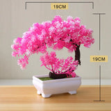 2808BA Artificial Plants Potted Bonsai Green Small Tree Plants Fake Flowers Potted Ornaments for Home Garden Decor Party Hotel Decor